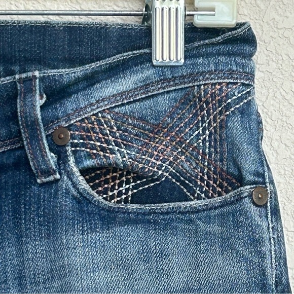 7 For All Mankind Crop Mia Jeans Women’s Size 30 Dark Wash Cuffed Denim USA - Picture 3 of 8